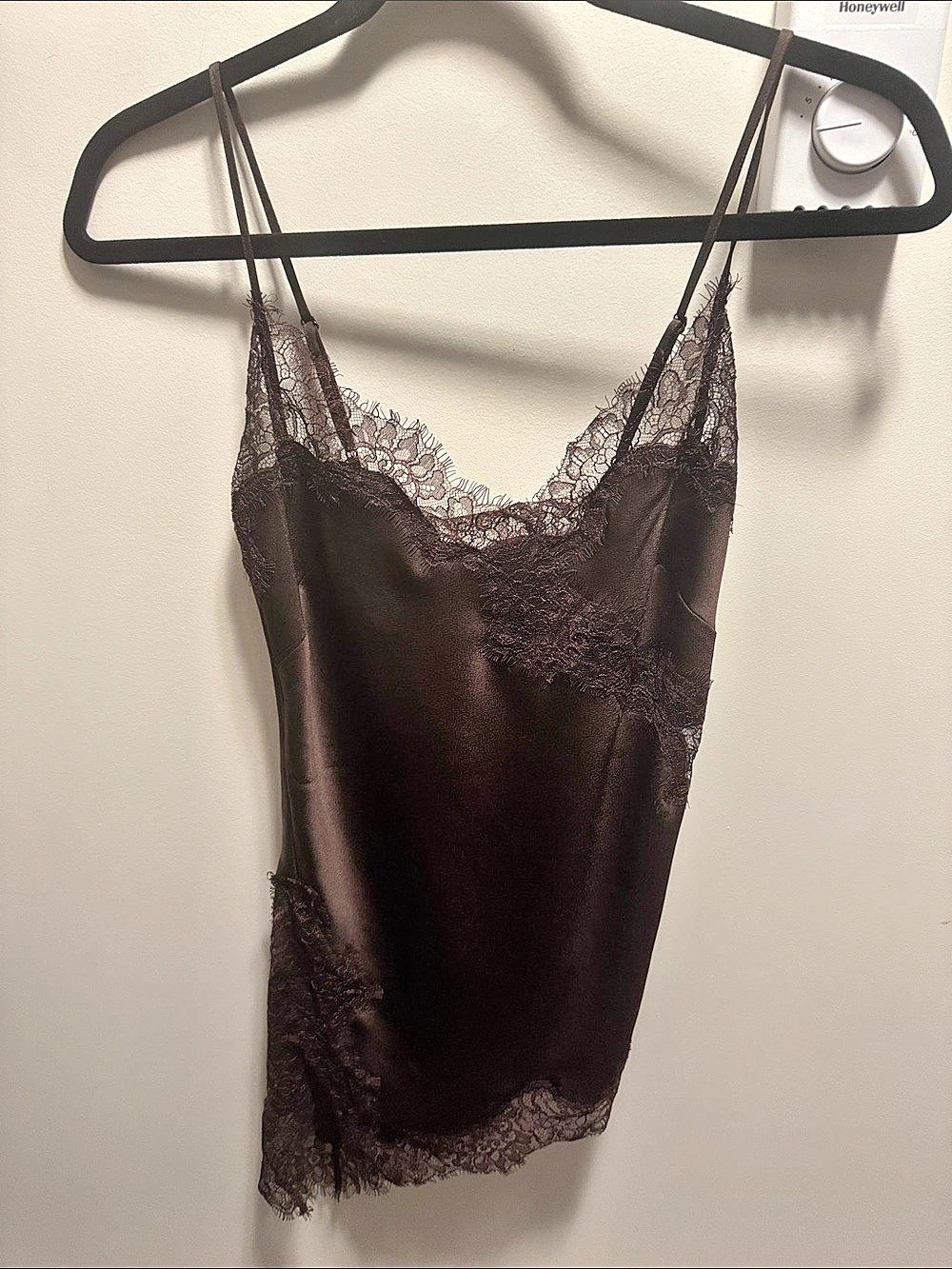 Kookai Palermo Lace Top Silk Camisole Brown